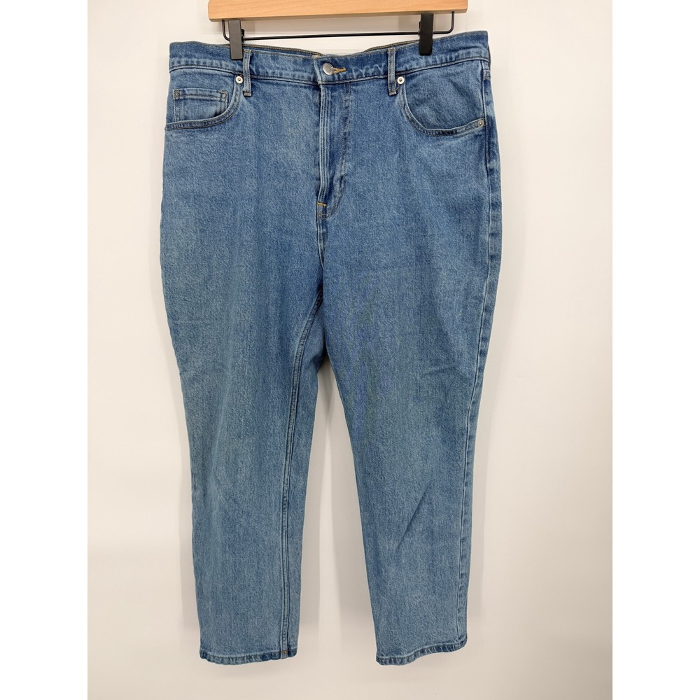 Everlane Straight Leg Jeans Womens 31 Blue Good High Rise Medium Wash Denim
